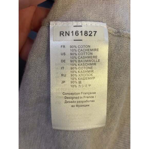 NWT Estheme Cashmere Cardigan Sweater Gray L - Picture 7 of 7